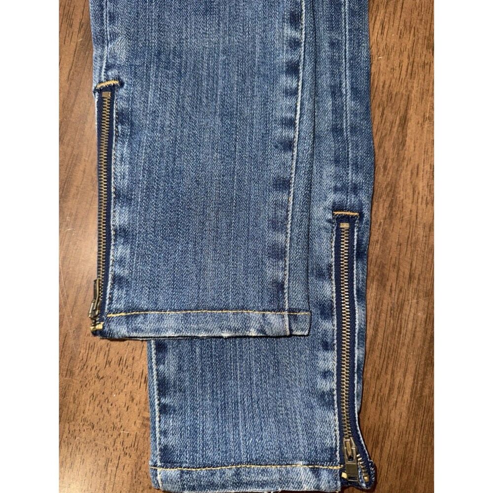 Saint Laurent Paris D05 Skinny Jeans Blue Denim Ankle Zip Italy Women 27 Stretch - Picture 4 of 14